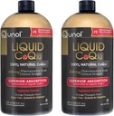 Qunol Liquid CoQ10 100mg, Überlegene Absorption natürliche Beilage Form von Coenzym Q10, Antioxidans für Herzgesundheit, Orange Ananas entflammt, 60 Servierungen, 20.3 Unzen Flasche, Packung von 2