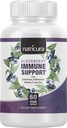 Elderberry Immununterstützung - Tagesergänzung für Männer und Frauen - Vitamin C, Zink, Goldenseal, Echinacea und Elderberry - 60 Kapseln, 5-in-1 mit Präbiotika und Probiotika - Made in USA