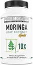 Moringa Blatt Gold Extrakt 10X - Vitamin A, Vitamin B, Vitamin C, Vitamin D, Vitamin E und Mineralien - Antioxidantien - Natürliche Energie, Stoffwechsel, Immununterstützung - 60 Count Veggie Kapseln
