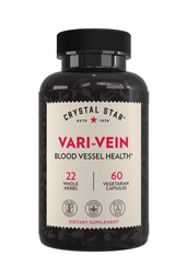 Crystal Star Vari-Vein (60 Kapseln) - Herbale Zirkulation Unterstützung Ergänzung für Varikose Venen & Spider Venen Behandlung - Hexe Hazel, Metzger Broom, Hawthorn & Horse Chestnut- Non-GMO