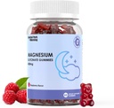 Magnesium-Glycinat-Gummien 400mg,Erwachsener Zucker kostenlose Magnesium-Glycinat-Ergänzung,Muskel, Knochenunterstützung - 60 Bio-Gummien