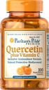Puritan's Pride Premium Quercetin Dihydrate Plus Vitamin C 1400mg, Nahrungsergänzung für ein gesundes Immunsystem, Herz und Gesamtgesundheitsunterstützung, 100 Rapid Release Capsules