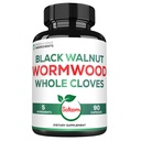 Satoomi 5 in 1 Wormwood Capsules Supplement - mit Black Walnut Cloves Turmeric and Berberine HCl - 90 Kapseln - Immunsystem & Digestion Health