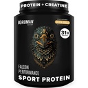 BIRDMAN Falcon Performance Vegan Protein Powder, 31g Protein, 5g Kreatin, 5g BCAA, Probiotics, Elektrolyte, Pre Workout, Low Carb, Sugar Free & Dairy Free, Plant Based Vanilla Protein -19 Servings