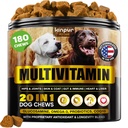 20-in-1 Hunde-Multivitamin-Ergänzungen - Immunität, Verdauung, Gelenk- und Herzgesundheitsunterstützung - Natürliche Hunde-Vitamine mit Biotin, Msm, Cranberry, Glucosamin für Hunde - 180 Chews