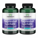 Swanson Magnesium Lactate - Mineralische Ergänzung Förderung Muskel- und Knochengesundheitsunterstützung - Lactosefreie Lactate Mineralform für gesunde Absorption - (120 Kapseln, 84mg Jeder) 2 Packung