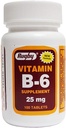 Vitamina B-6 25 mg, 100 compresse, Watson Rugby - Acquista pacchetti e risparmi (Pack of 3)