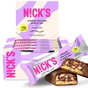Nick's Protein Bars Chocolate | High Protein | Lowcalories | Low Carb Keto Friendly Snacks No Added Sugar (Multipack 12 bar x 50g) (12 Count (Pack of 1), Mandelschokolade)
