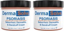 Crème de psoriasis extra-résistante (2 packs) - Dermatite séborrhéique et lotion de pellicules - Un soulagement hydratant avancé formulé pour traiter la peau enflammée par le flacon d'Itchy et prévenir les future flammes - 4,0 oz ea.