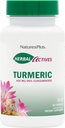 Natures Plus Kräutertees Kurkuma - 400 mg, 95% Curcumin, 60 Vegan Kapseln - Vegetarisch, Glutenfrei - 60 Servierungen