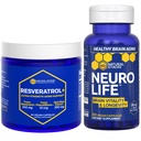 NATURAL STACKS NeuroLife & Resveratrol Supplement Bundle - unterstützt Langlebigkeit & Gehirnalterung* - 120 Gesamtkapseln