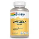 SOLARAY Vitamin C 500mg, Zweistufige Veröffentlichung - Antioxidans und Immununterstützungsergänzung - Vitamin C mit Rose HIPS und Acerola, Vegan, Glutenfrei, 60-Tage Garantie, 250 Servietten, 250 VegCaps