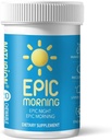 Epic Morning - Liver Detox & Repair Supplement mit DHM, Milchdistel, Vitamin C, B1, B2 & Granatapfel - Natürliche Granatapfel & Pfirsich Flavor - 20 Kautabletten für Leberunterstützung & Morgen Erholung