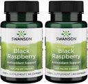 Swanson Black Raspberry - Kräuter-Ergänzung Förderung Gesamt Wellness-Unterstützung - Natürliche Quelle von Flavonoids & Vitamin C - (60 Kapseln, 425mg Jeder) (2 Packung)