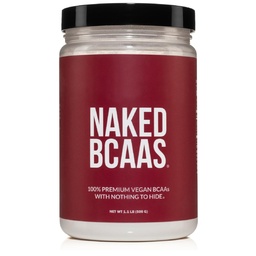 NAKED BCAAs Aminosäuren Pulver, nur 1 Ingredient, Pure 2:1:1 Formel, Vegan Unflavored verzweigte Kette Aminosäuren, Instantized All Natural BCAA Supplement - 500 Gramm, 100 Servierungen