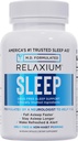 Relaxium Schlafhilfe – Professional Strength Formula for Adults | 5mg Melatonin, Magnesium Glycinate, Valerest & Ashwagandha | Non-Habit Forming Sleep Support | 60 Kapseln, 30-Day Supply