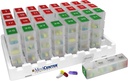 MedCenter Monatliche Pille Organizer 4 Mal pro Tag, 31-Tag Medikamente Organizer für Zeichner oder Schließfach mit 31 Pillen Boxen und 4 tägliche Komponenten Geschenk für Mama, Papa, Ältere und Senioren