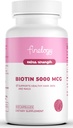 Extra Strength Biotin 5000 MCG, 60 Kapseln für Haar, Haut, Nagel & Knochen Gesundheit, Non-GMO & Gluten-Free, High-Potency Biotin Supplement (2-Month Supply)