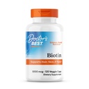 Doctor's Best Biotin unterstützt Haar, Haut, Nägel, Boost Energy, Nervous System, Non-GMO, Vegan, Glutenfrei, 120 Count