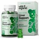 Wild & Organic Liver Support Gummis - Milchdistel, Dandelion Wurzelextrakt für Leberreiniger Detox - 60 Silymarin Milchdistel Gummis - Vegan, Non-GMO Kräuterergänzung.