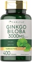 Carlyle Ginkgo Biloba 3000mg | 400 Tabletten | Non-GMO, Glutenfreie Kräuterergänzung
