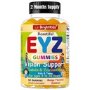 BrightKids Eye Health Gummis für Kinder & Jugendliche – Lutein & Zeaxanthin Vision Support – Vegan, Non-GMO Eye Vitamins for Screen Time – Tasty Mango Flavor – 60 Gummis