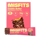 Misfits Vegan Protein Bars, Cookie Butter - Aktualisierte Rezept | Plant Based, Low Sugar & Carb, High Fiber Snacks | Pack von 15