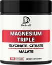 Triple Magnesium Complex 500mg - 150 Kapseln - 100mg Elementale Magnesium-Verbindungsergänzung mit Magnesium Glycinat, Citrat & Malat - Unterstützung Knochengesundheit, Muskel- und Immunsystem