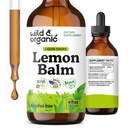 Wild & Organische Zitronenschale - Mood-Supplement - Melissa Zitronenschale Blatt Extrakt Tropfen - Vegan, Zucker &amp; Alkohol-Kokosfreie Kalkergänzung - 4 fl oz