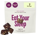 GEM Schlafhilfe, Nighttime Bite, 7 Pack, Melatonin Free, L-Theanin, Magnesium, Valerian Root Extract | Vegan und Gluten Free | Earthy Chocolate Cherry, Trial size