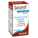 Sacardi Saccharomyces Boulardii – Einmal täglich mit Vitamin B3 & FOS | 5 Billion CFU | 30 Vegan Tabletten | Dairy-Free & Acid-Resistant