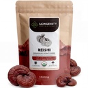 Langlebigkeit Botanicals Bio Reishi Pilzextrakt Pulver 100g | Konzentrat 10:1 Ratio | 100% Fruchtkörper | Lingzhi (Ganoderma lucidum) Natürliche Ergänzung für Immun-, Stress- und Schlafunterstützung