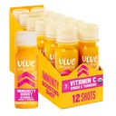 Vive Organic Vitamin C + Immun Support Shot, Kaltgepresste Kurkuma, Ginger & Acerola Kirsche, Glutenfrei, Vegan, Immunität Boost Vitamin C, 2 Fl Oz (Pack von 12)
