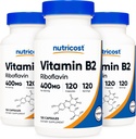 Nutricost Vitamin B2 (Riboflavin) 400mg, 120 Kapseln (3 Flaschen)
