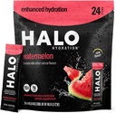 Halo Hydration - Elektrolyt-Getränk-Mix | Hydration Pulver-Packets | Wassermelone Flavor – für Sport und Radfahren | Einfache offene Single Servier-Stick (24 Pack)