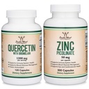 Double Wood Supplements Quercetin und Zink Bundle - Unterstützung Immunsystem Gesundheit (120 Zähler Quercetin und 300 Zähler Zink)