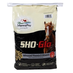 Sho-Glo Horse Vitamin & Mineral Supplement – Manna Pro – Komplette tägliche Equin-Ergänzung für gesunde Haut, Mantel & Hooves – Fortified with Antioxidants, Amino Acids & Essential Nährstoffe – 25 lb Bag