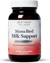 Best Nest Wellness Mama Bird Milk Support - Supplément de soutien au flux de lait maternel sain - Soutien à l'allaitement avec Fenugreek et Moringa - Aide à l'approvisionnement en lait pour bébé - 60 capsules