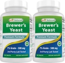 Best Naturals, Brauerhefe, 7-1/2 Getreide mit Vitamin B1, Vitamin B2, 1000 mg 240 Tabletten (240 Zähler (Pack von 2))