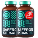 WILD FUEL Pure Saffron Extract Antioxidantien Ergänzung - Augengesundheit, Energie und Stimmung Unterstützung Happy Saffron - 0.3% Safranal 88.5mg Ergänzungen -120 Tage Glutenfrei, Non-GMO Vegan Saffron Kapseln