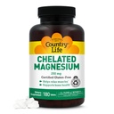 Country Life Chelat Magnesium 250mg - Unterstützt Herz, Knochen & Muskel Gesundheit, Vegan-Friendly Magnesium Supplement mit Magnesiumoxid und Aminosäure Chelat, Gluten-frei