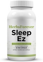 Herbsforever Sleep Ez (Sleep Ease) (Ayurvedische Kräuterformulierung) für Entspannung von Geist, Körper und Unterstützung von glückseligen Schlafmuster, 60 Schleierkapseln, 800 mg Jede konzentrierte Extrakt
