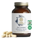 PURE SYNERGY Zink-Komplex | Immununterstützungsergänzung | Natürlicher, Vegan Zink-Komplex mit Vitamin C und Bio- Ganze Lebensmittel | für Immun-, Gehirn- und Hautgesundheit (60 Kapseln)