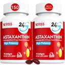 Astaxanthin Ergänzungen 24mg, 5 Monate Versorgung - Kokosnuss MCT Öl, Frische Mikroalgenquelle w/Grape Seed Oil, Ashwagandha - Antioxidantien für gesunde Haut, Augen, Altern - Non-GMO & Gluten Free, 150 Softgels