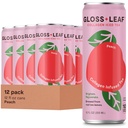 Gloss Blatt Collagen Iced Tea (Zero-Sugar, Peach): Schwarzer Tee mit Collagen Peptides Protein & Vitamin C, Beauty & Anti-Aging, 12 Fl Oz, 12 Pack