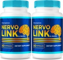 (2 Pack) NervoLink – Tägliche Support-Kapseln mit einer Balanced-Formel für Fokus, Alertness und jeden Tag Scharfheit, Einfach-zu-Take Pillen für tägliche Wellness (120 Kapseln)