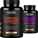 Magnesium Complex und Kurkuma mit BioPerine&Ginger - Magnesium Citrate 500MG - Muskelentspannung, Schlaf und Energie, Knochendichte und Stärke, Herz