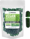 XPRS Nutra Größe 00 Leere Kapseln - 100 Zähler leere vegane Kapseln - Vegetarische leere Pillen - DIY Gemüse Kapsel Füllung- Veggie Pillen Caps (Forest Green)