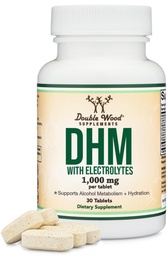 DHM1000 Dihydromyricetin (DHM) Tablets - Leistungsstarke DHM-Ergänzung auf dem Markt - 1000mg (30 Zähler) Verbessert mit Elektrolyten für Hydration und Liver-Unterstützung von Double Wood