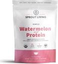 Sprout Living Simple Watermelon Seed Protein Pulver, 12 Gramm Bio-Pflanzen-basiertes Proteinpulver ohne künstliche Süßungsmittel, Non Dairy, Non-GMO, Vegan, Glutenfrei, Keto Drink Mix (10 oz)